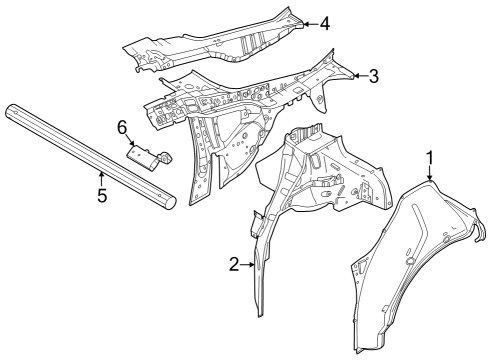 2023 Nissan Z Inner Structure - Quarter Panel Diagram