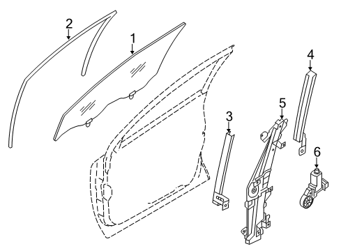 2020 Nissan Rogue Front Door Diagram 1