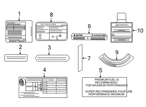 2020 Nissan Maxima Information Labels Diagram