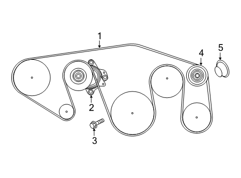 2021 Nissan Titan Belts & Pulleys Diagram