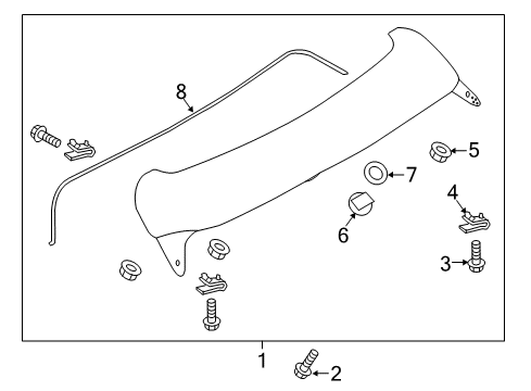 2020 Nissan Rogue Sport Rear Spoiler Diagram