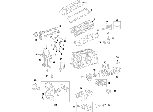 2009 Nissan Rogue PULLEY-CRANKSHF Diagram for 12303-3TA5B