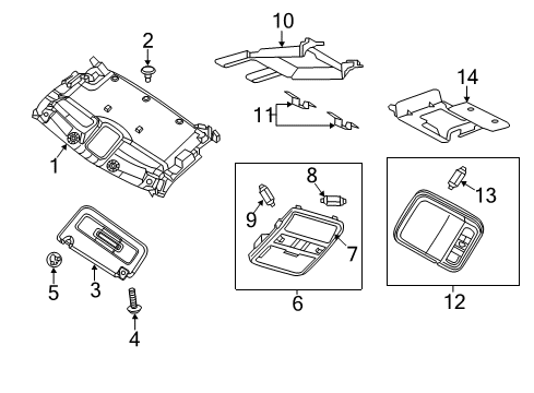 2021 Nissan NV 3500 Interior Trim - Roof Diagram 1