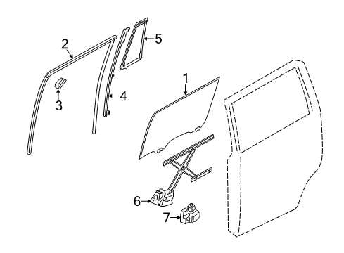 2020 Nissan Armada Rear Door Diagram 1