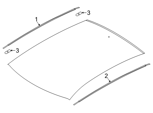 2020 Nissan Maxima Exterior Trim - Roof Diagram 2