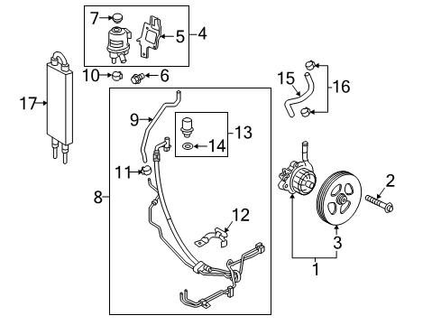 2021 Nissan Titan P/S Pump & Hoses, Steering Gear & Linkage Diagram 2