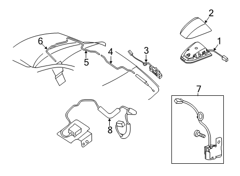 2020 Nissan Maxima Antenna & Radio Diagram