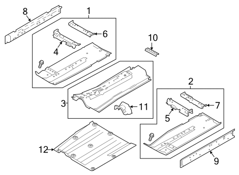 2021 Nissan Altima Floor & Rails Diagram