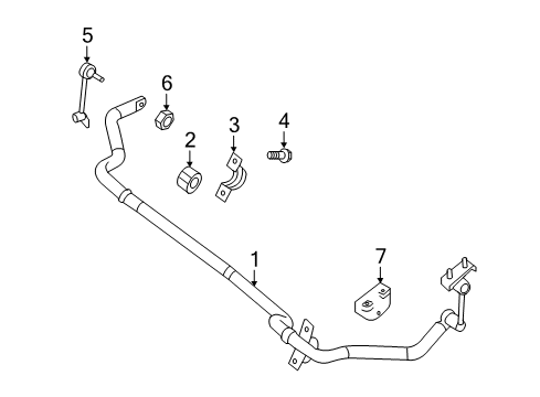 2020 Nissan NV Stabilizer Bar & Components - Rear Diagram