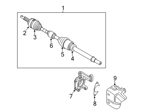 2021 Nissan Kicks Drive Axles - Front Diagram