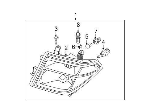 2020 Nissan Frontier Headlamps Diagram 1