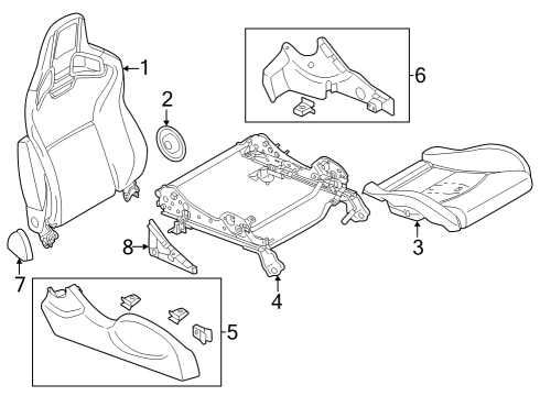 2024 Nissan Z CUSHION ASSY-FRONT SEAT Diagram for 87300-6GR0D