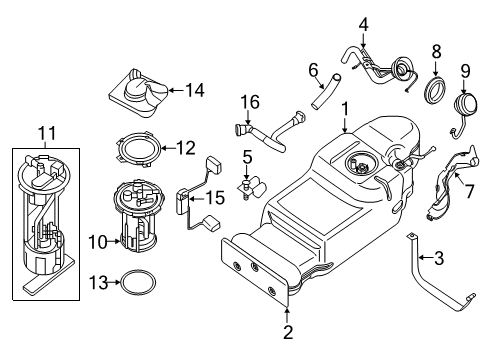 Tube Assy-Filler Diagram for 17221-9BF0B