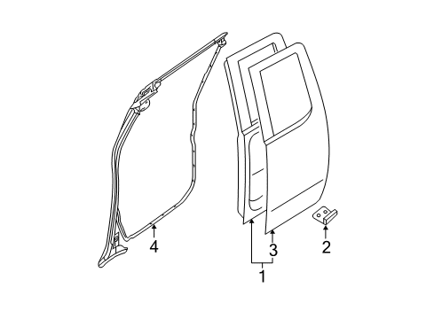 2020 Nissan Frontier Door & Components Diagram 3