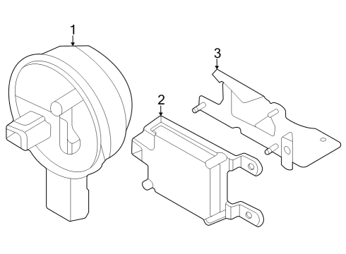 2024 Nissan Versa Electrical Components - Front Bumper Diagram