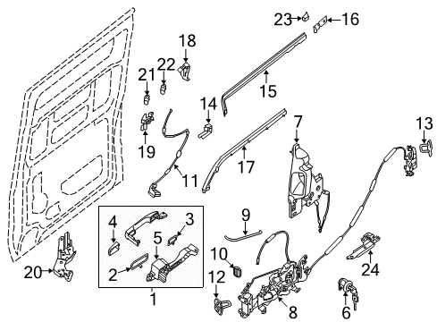 2021 Nissan NV 3500 Sliding Door Diagram 1