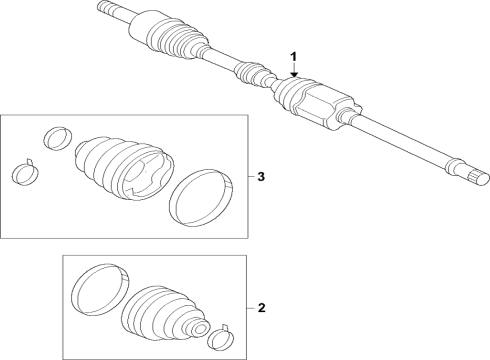 2022 Nissan Pathfinder Boot Kit Diagram for C9241-4BE0B