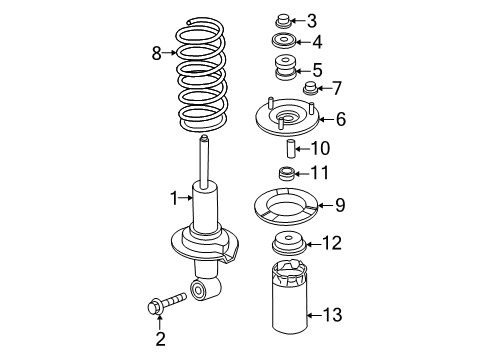 2020 Nissan Frontier Struts & Components - Front Diagram 1