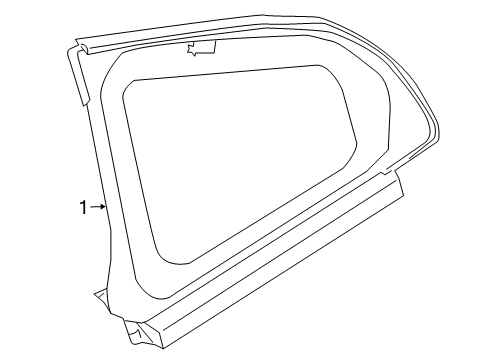 2020 Nissan 370Z Quarter Panel - Glass & Hardware Diagram