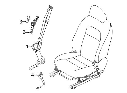 2022 Nissan Altima Seat Belt Diagram 1