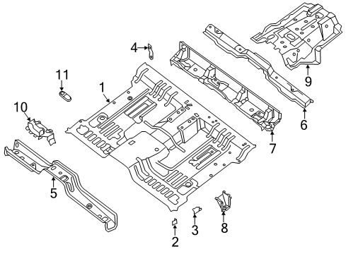 2020 Nissan NV Floor & Rails Diagram