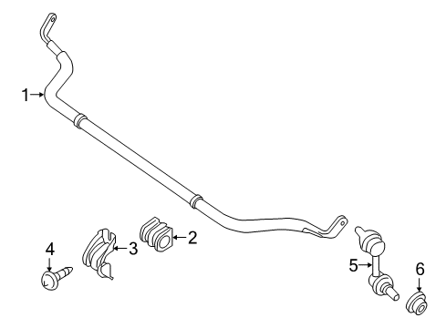 2020 Nissan Armada Stabilizer Bar & Components - Front Diagram 2