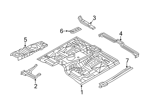 Reinforce-Front Floor Diagram for 74364-6JR0A