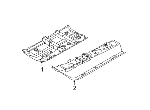 2021 Nissan Kicks Floor & Rails Diagram