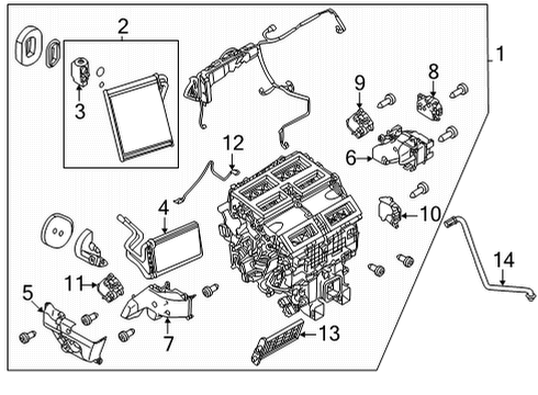 2021 Nissan Rogue A/C & Heater Control Units Diagram 1