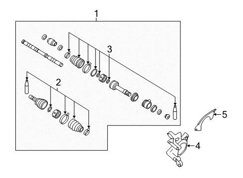 2020 Nissan Maxima Drive Axles - Front Diagram