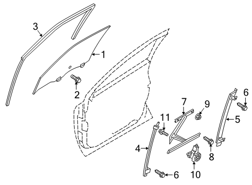 2021 Nissan Kicks Front Door Diagram 1