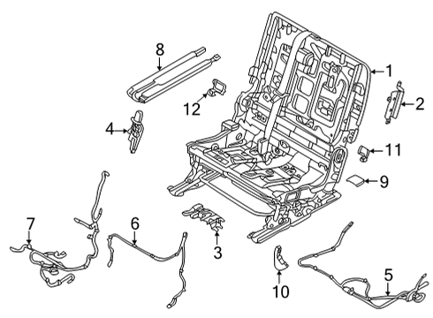 2022 Nissan Pathfinder Second Row Seats Diagram 4