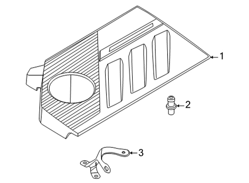 2022 Nissan Rogue Engine Appearance Cover Diagram