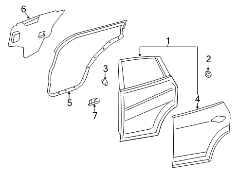 2020 Nissan Rogue Door & Components Diagram 2