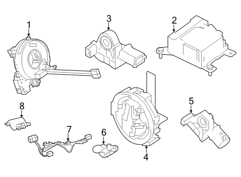 2023 Nissan Altima MODULE ASSY-AIR BAG,DRIVER Diagram for 98510-9HF8A