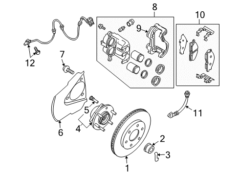 Seal Kit-Disc Brake Diagram for D1ABM-0V725