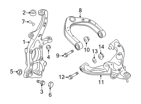 2021 Nissan NV 3500 Front Suspension Components Diagram