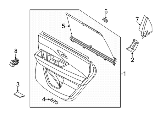 2023 Nissan Pathfinder Interior Trim - Rear Door Diagram