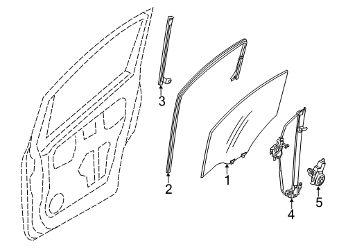 2021 Nissan NV Front Door Diagram 1