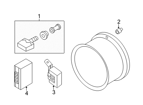 2021 Nissan NV Tire Pressure Monitoring Diagram