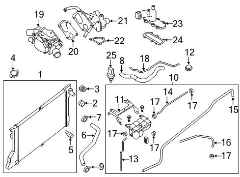 2021 Nissan NV Radiator & Components Diagram 1