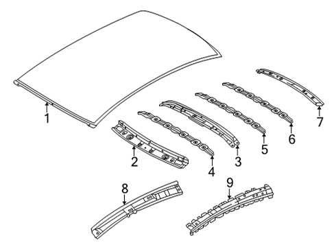 2021 Nissan Versa Roof & Components Diagram