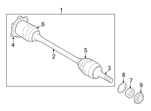 2023 Nissan Z SHAFT-REAR DRIVE,RH Diagram for 39704-6GP0B