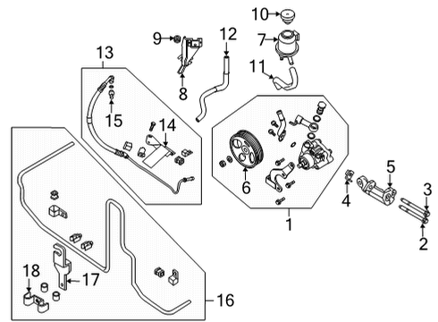 2020 Nissan Frontier P/S Pump & Hoses Diagram 2