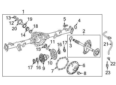 2020 Nissan NV Axle Housing - Rear Diagram