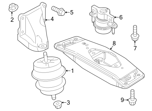 2023 Nissan Z BRCKT ENG MT RH Diagram for 11232-4HK0B