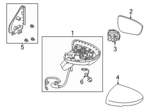 2021 Nissan Rogue Mirrors Diagram