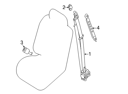 2020 Nissan NV Seat Belt Diagram 1