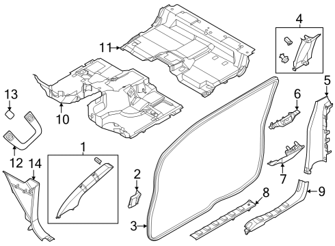 2024 Nissan Frontier Interior Trim - Cab Diagram 7