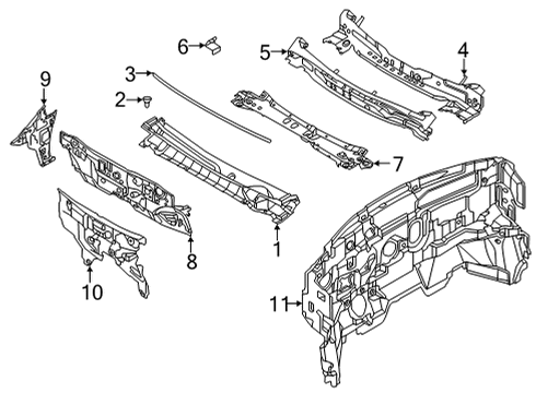 2024 Nissan Pathfinder Dash Assy-Upper Diagram for 67100-6SA0A